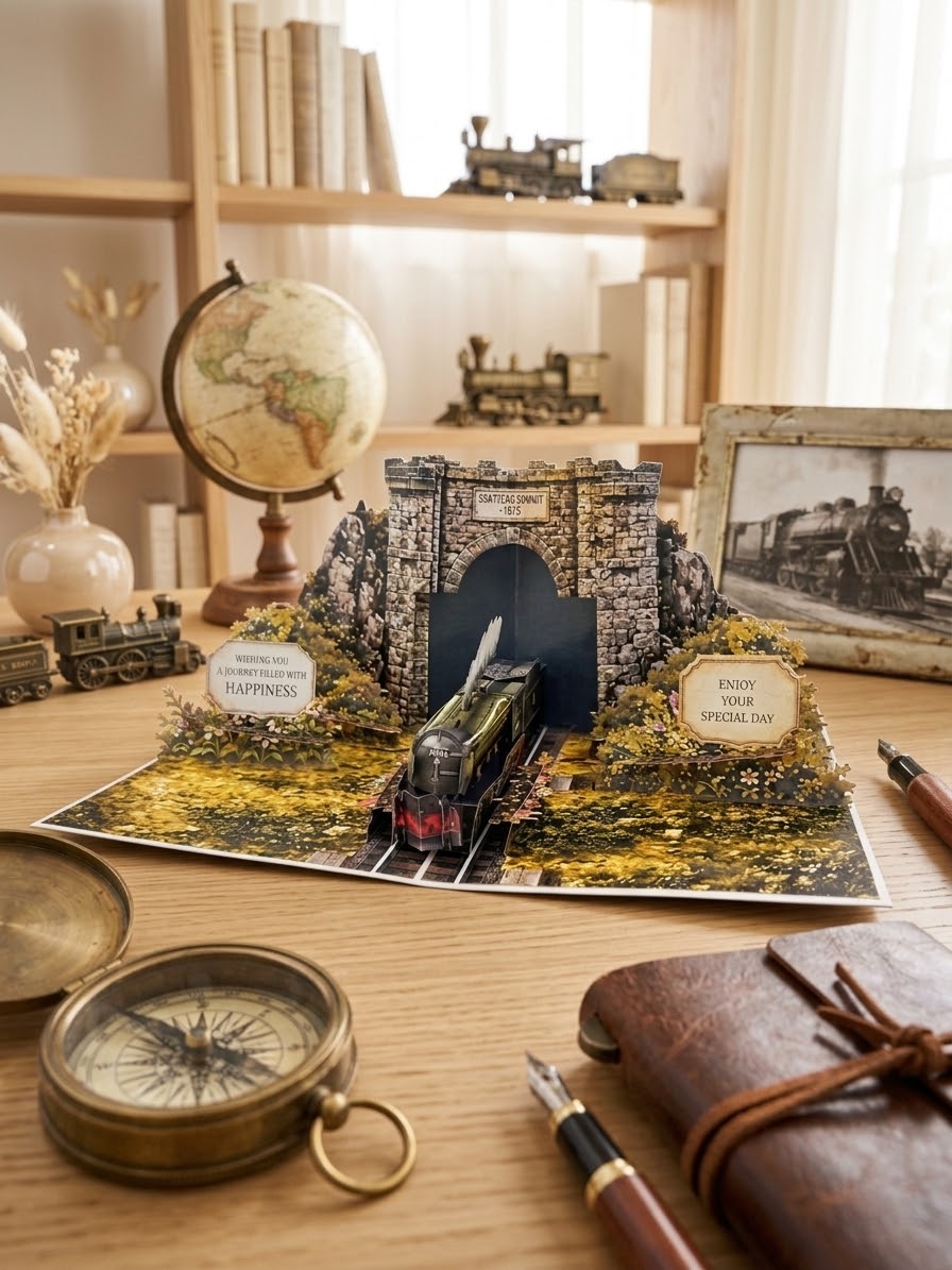 Train Pop Up Card