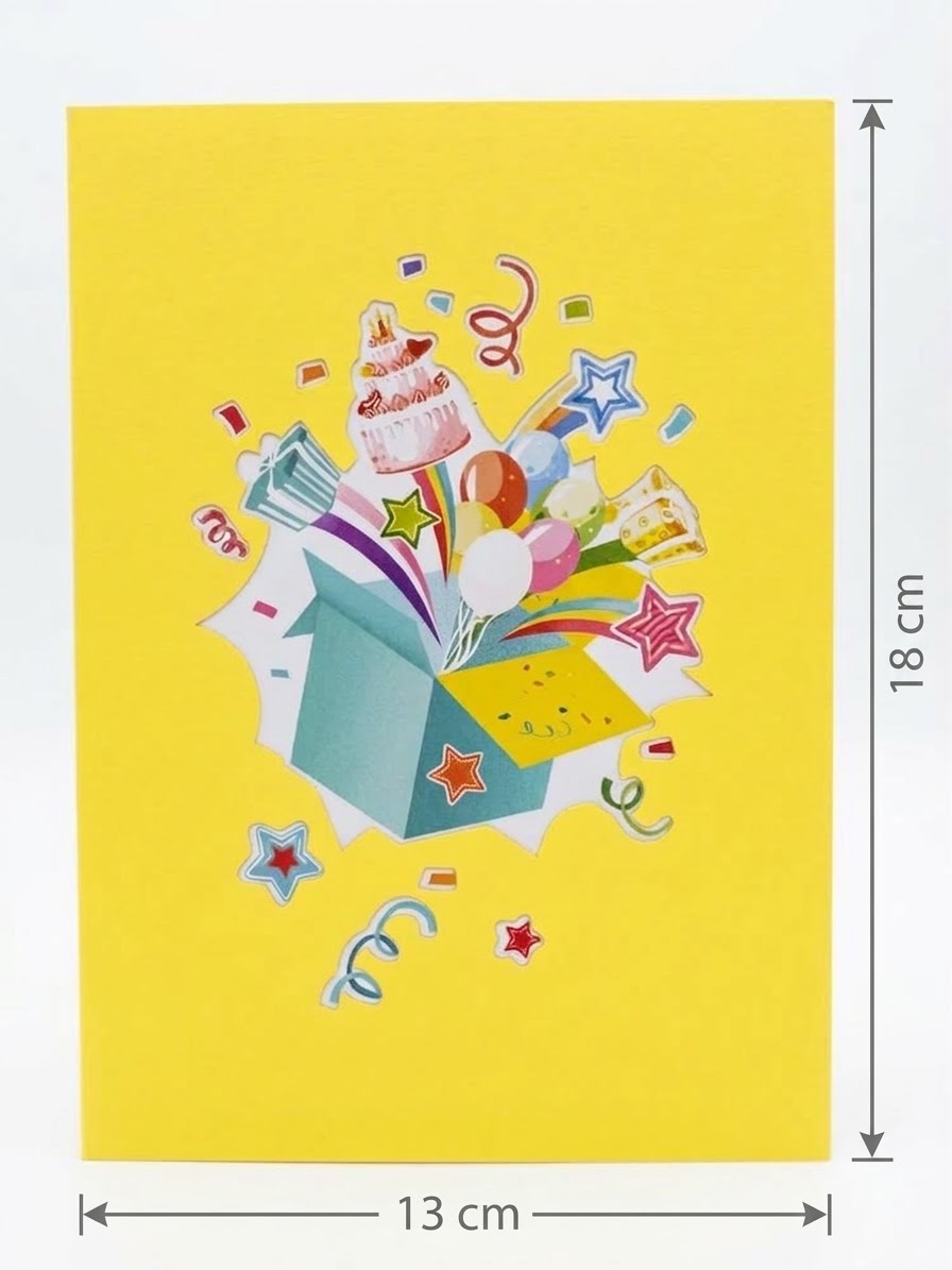 Happy Birthday with numbers  Pop Up Card