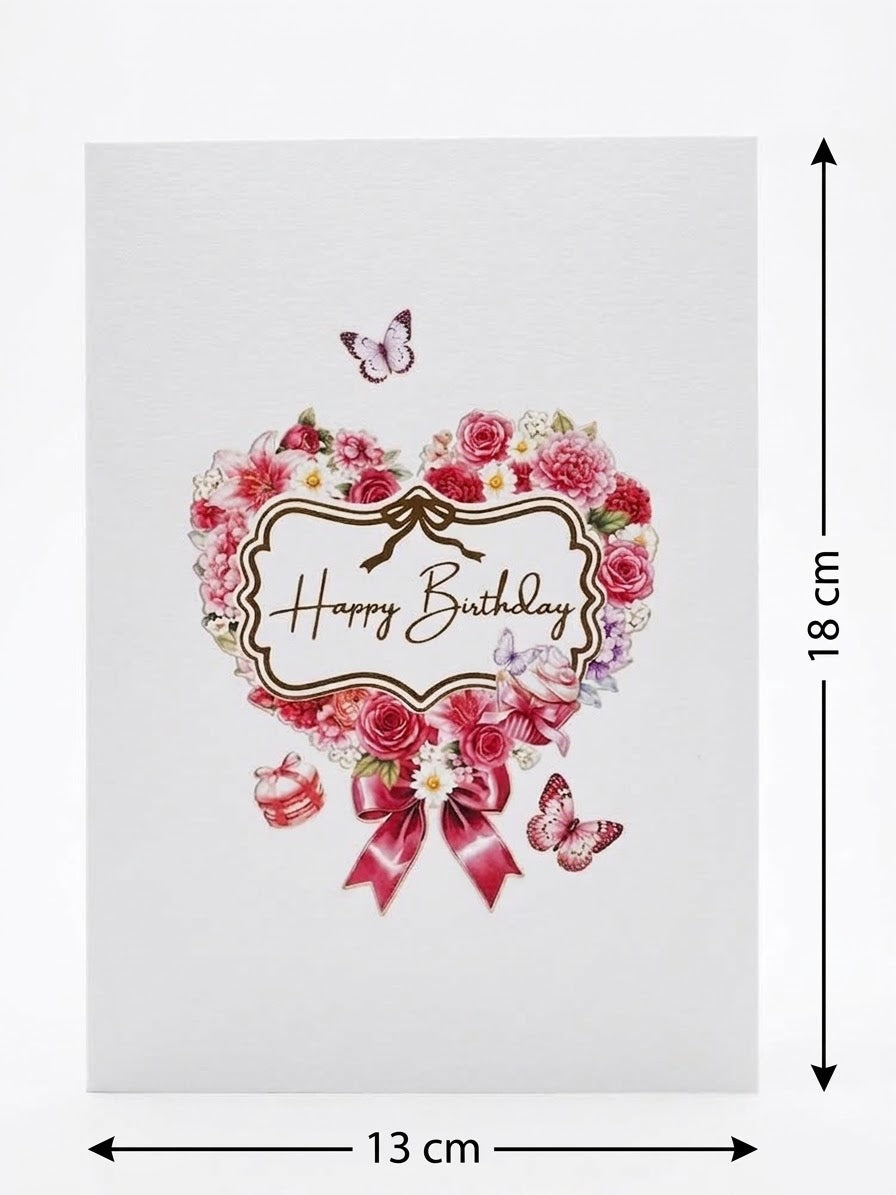 Happy Birthday Flower  Pop Up Card