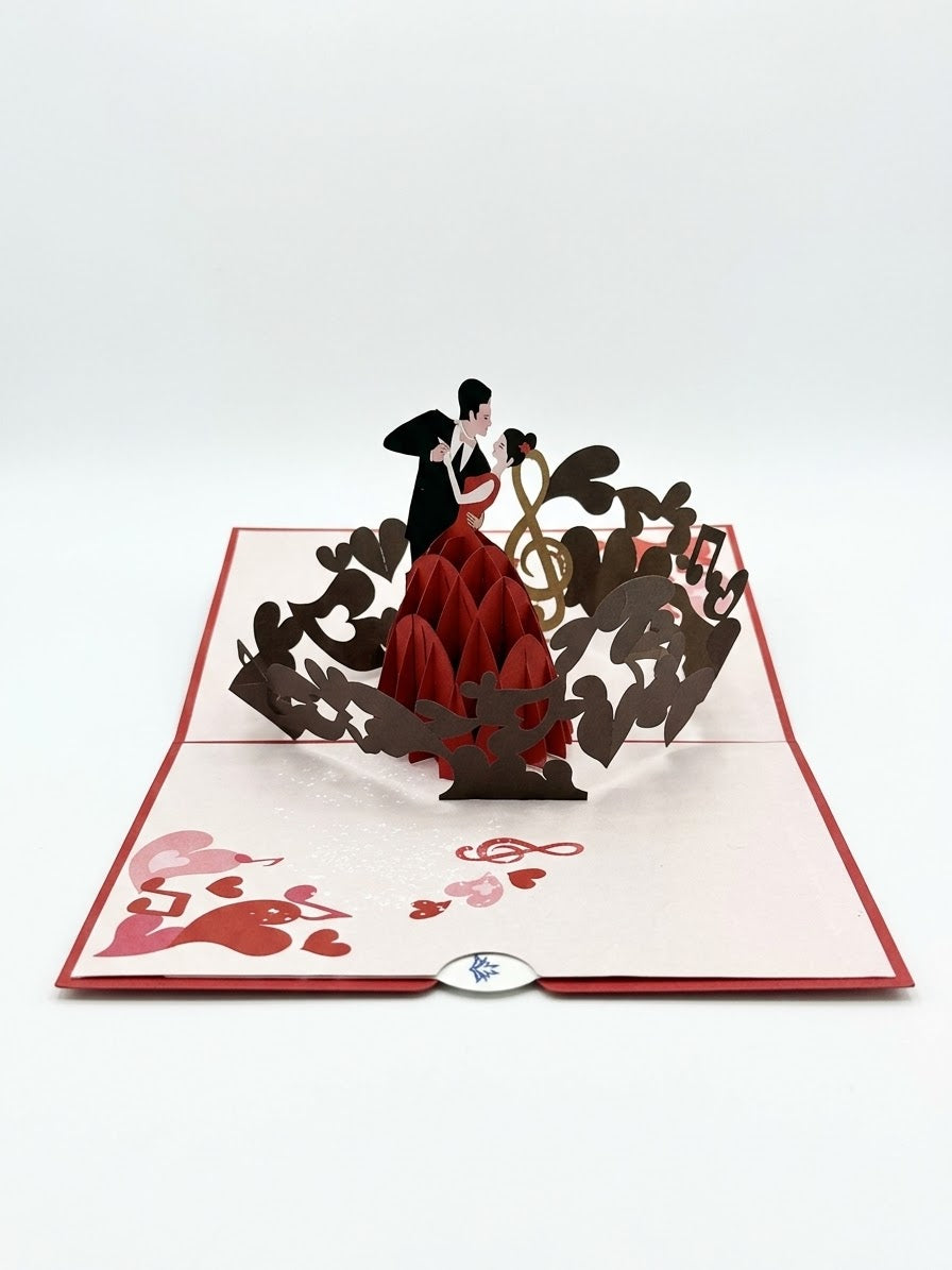 Couples Dancing Pop Up Card