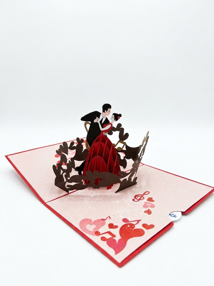 Couples Dancing Pop Up Card