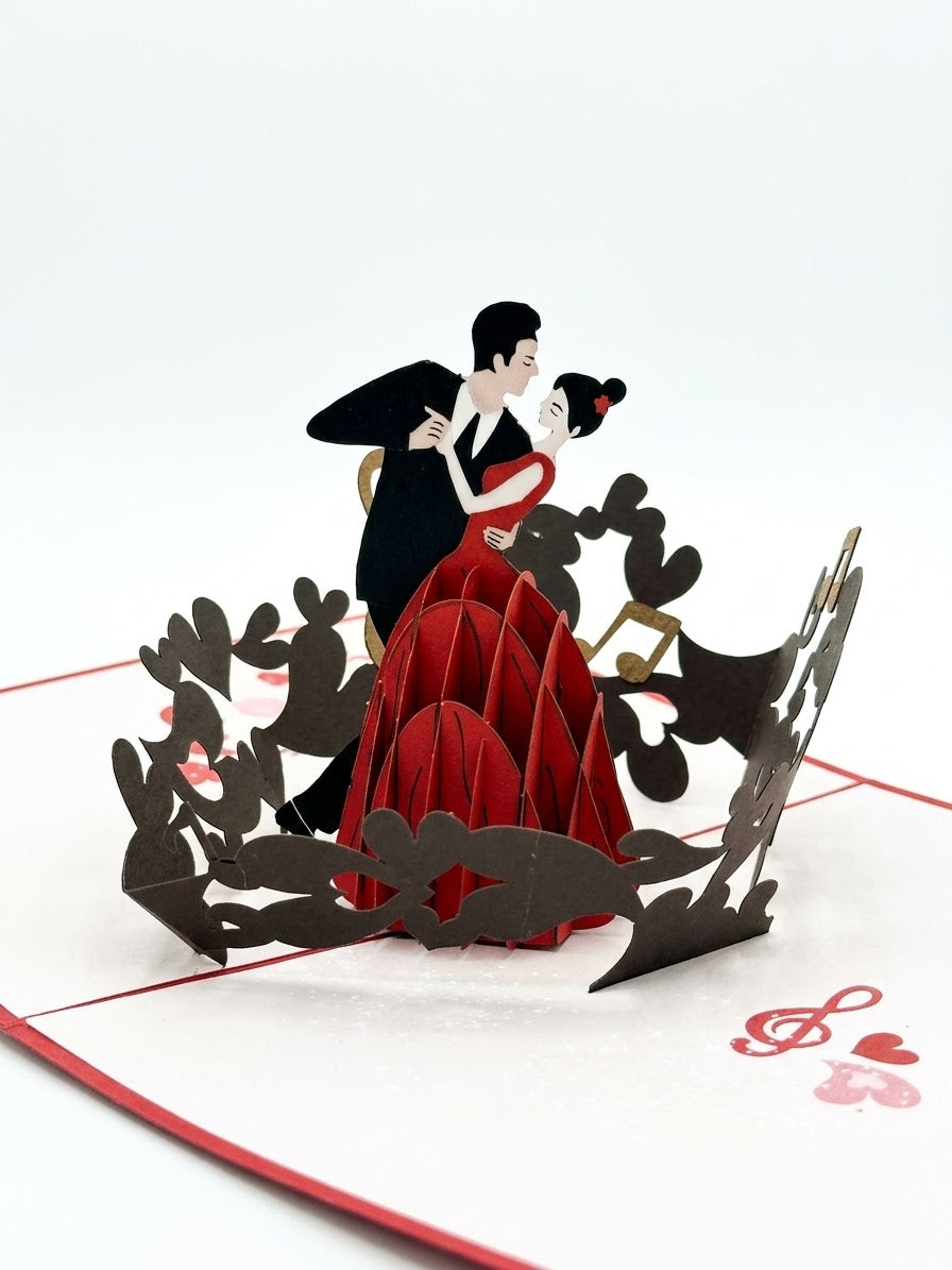 Couples Dancing Pop Up Card