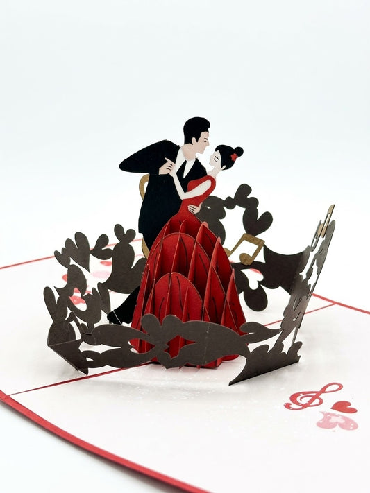 Couples Dancing Pop Up Card
