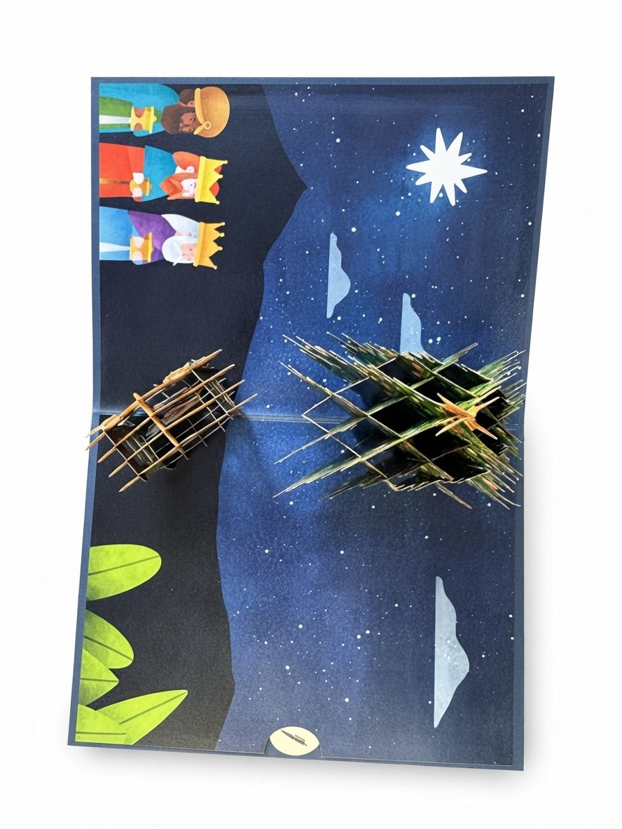 Noel Tree Nativity  Pop Up Card