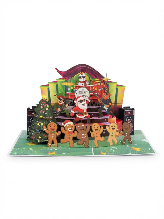 Merry Rockmas Pop Up Card