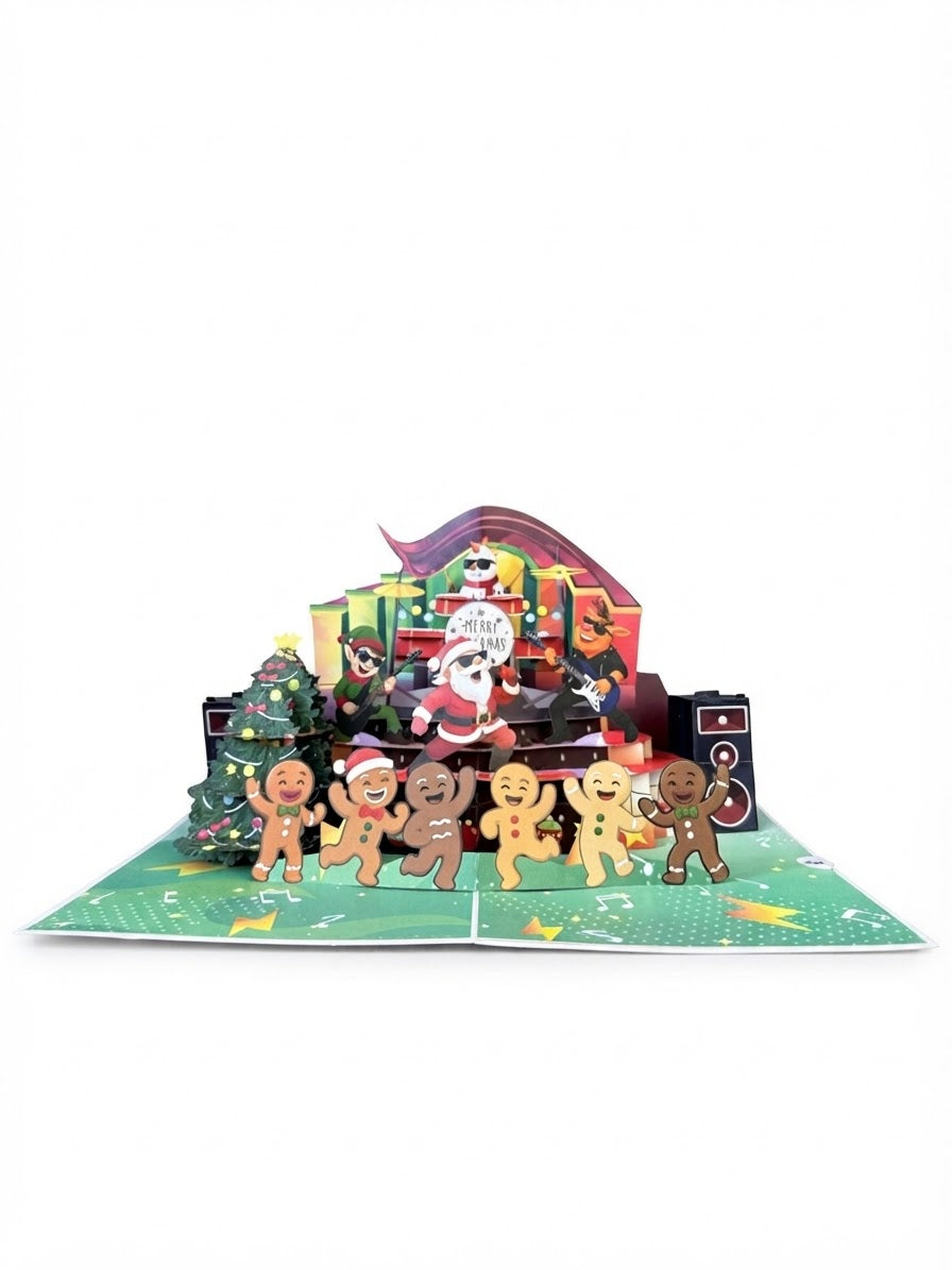 Merry Rockmas Pop Up Card