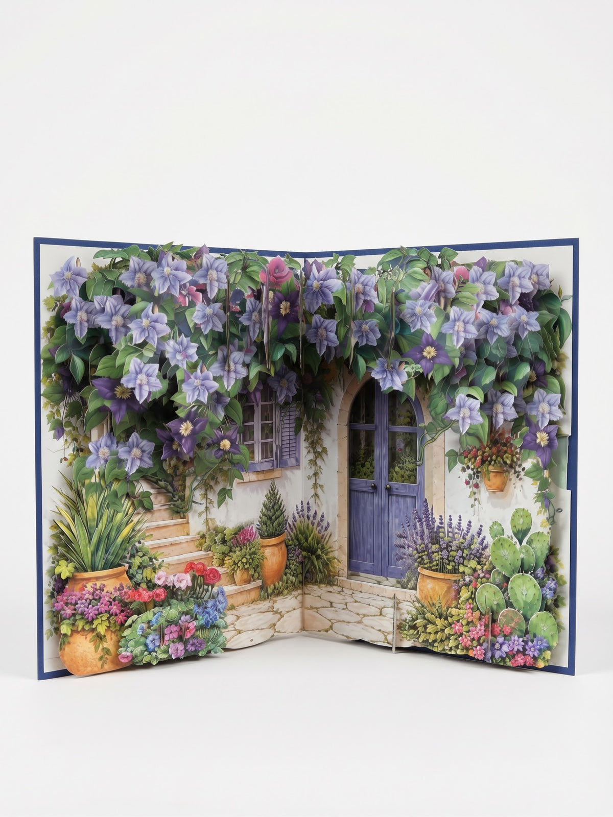 Purple Clematis Pop-Up Greeting Card