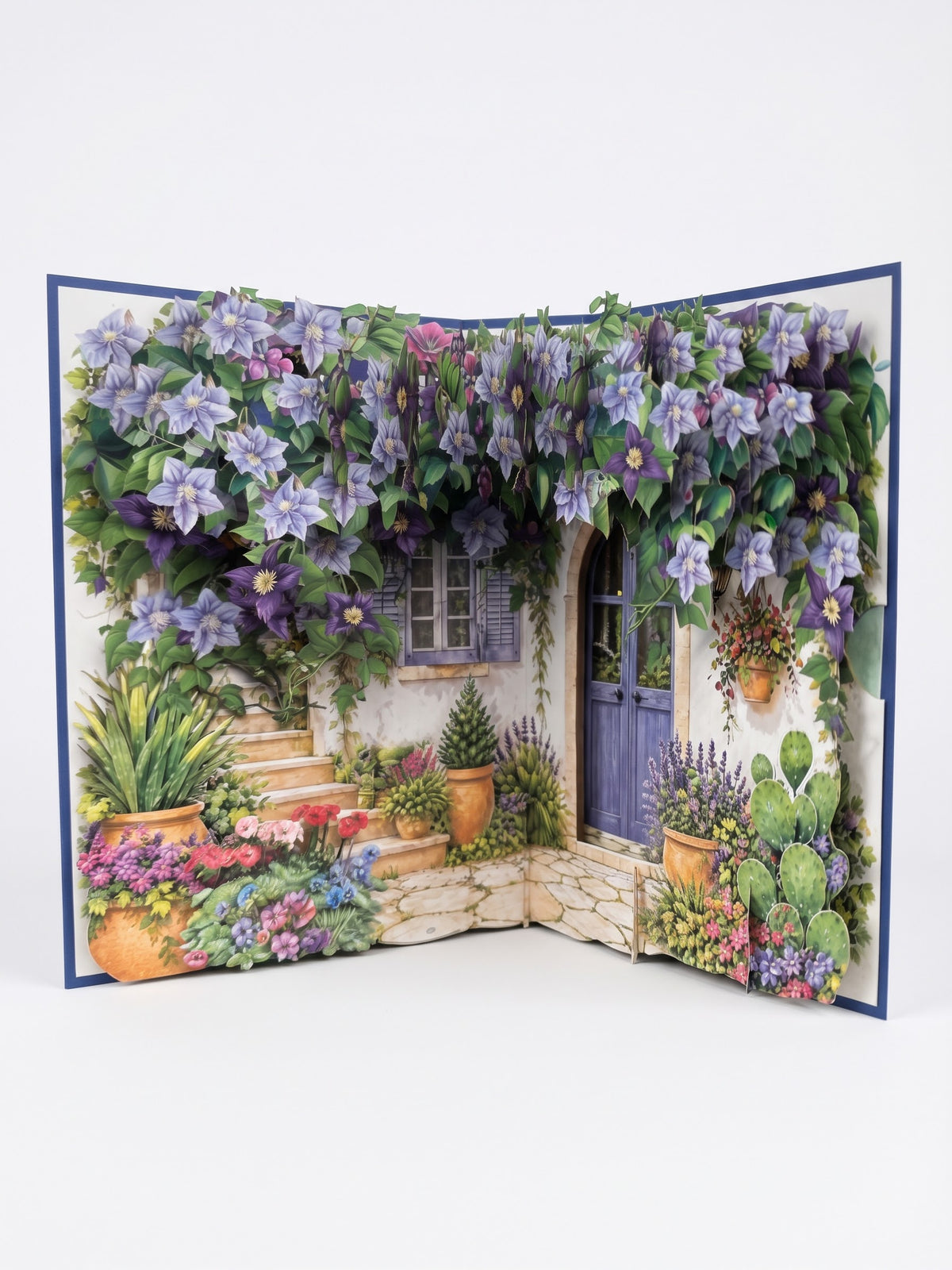 Purple Clematis Pop-Up Greeting Card