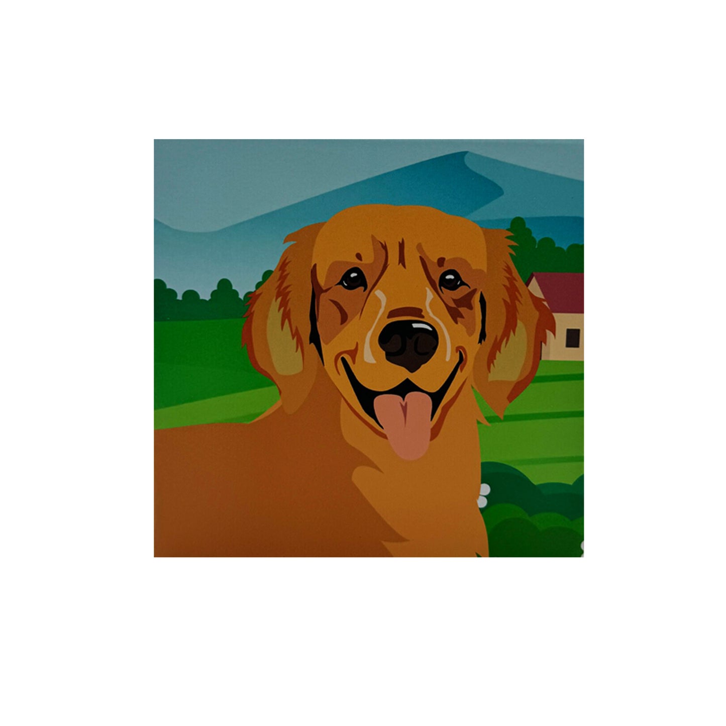 Golden Retriever Pop Up Card