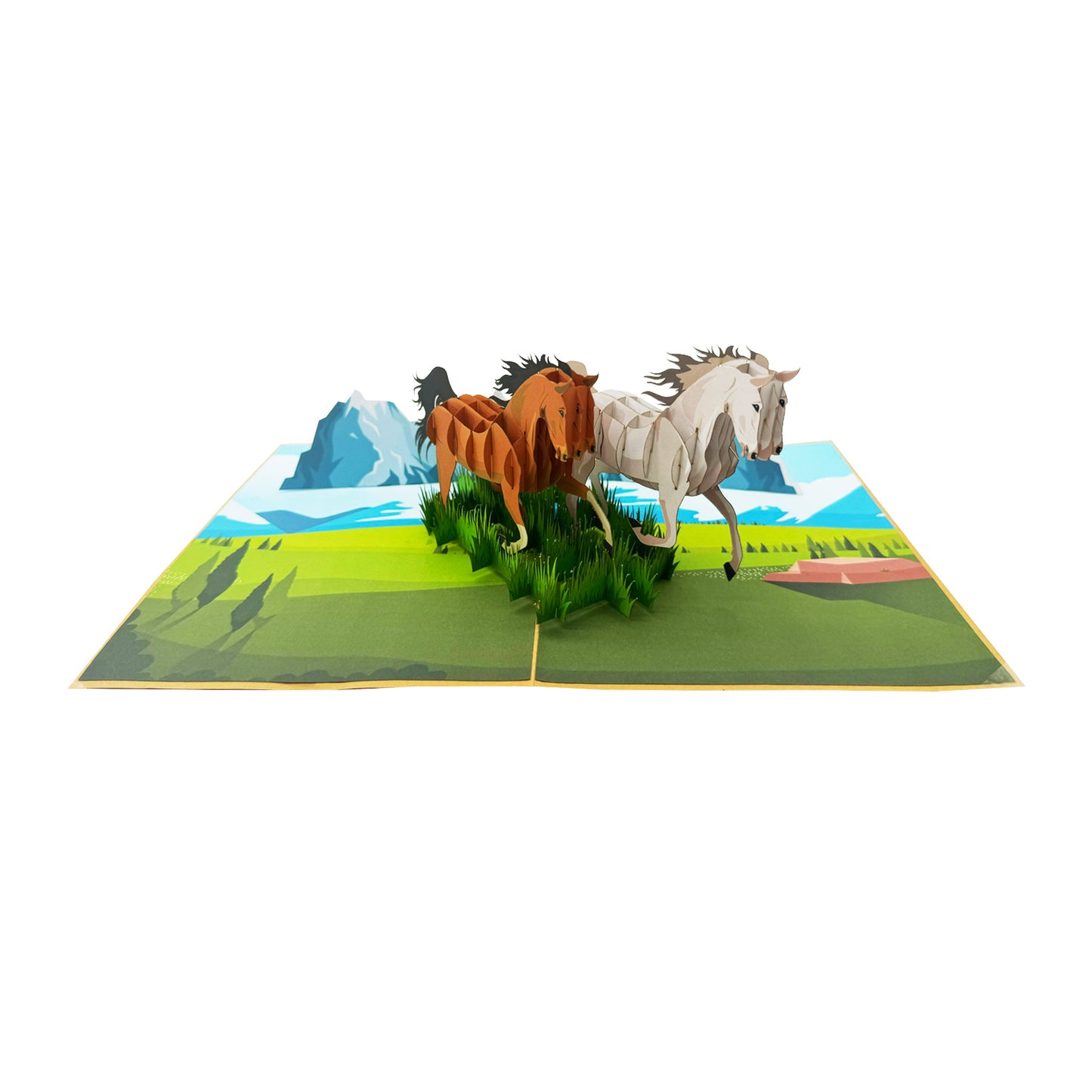 Horses Pop Up Card