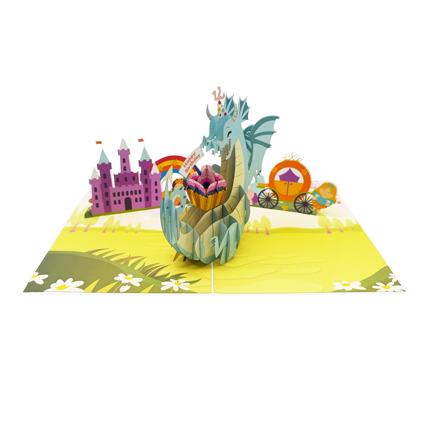 Cute Dragon Birthday  Pop Up Card