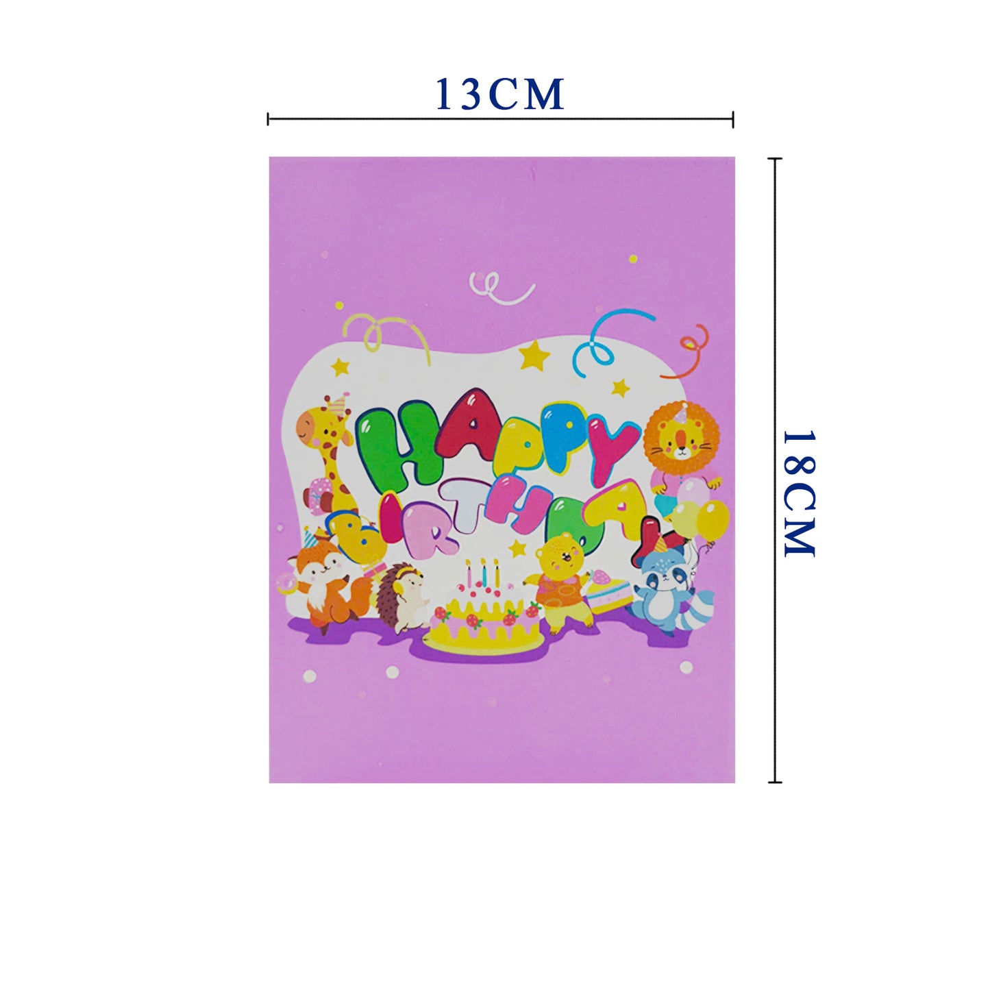 Happy Birthday Animals Pop Up Card