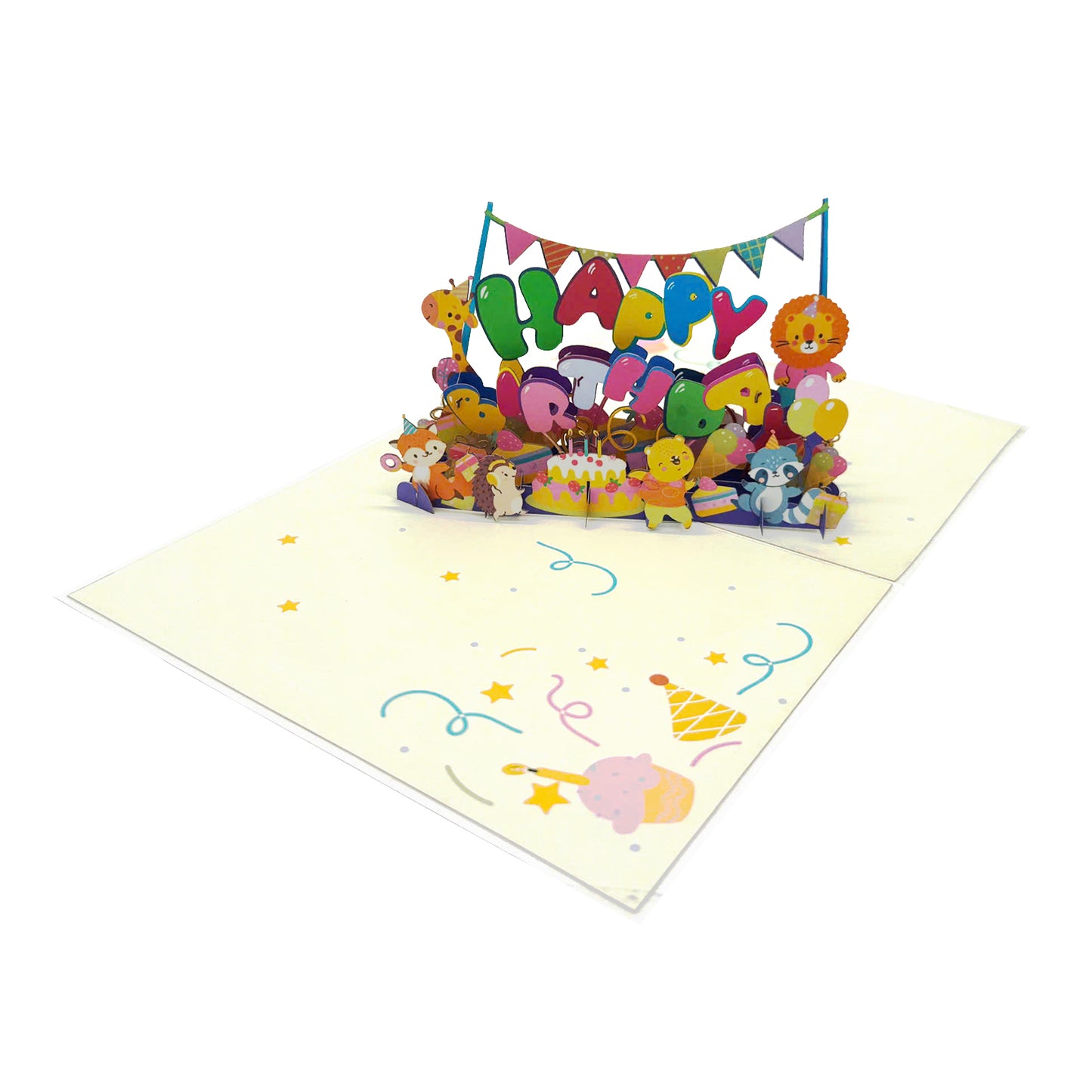 Happy Birthday Animals Pop Up Card