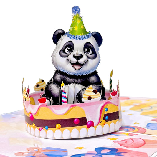 Happy Birthday Panda  Pop-Up Card