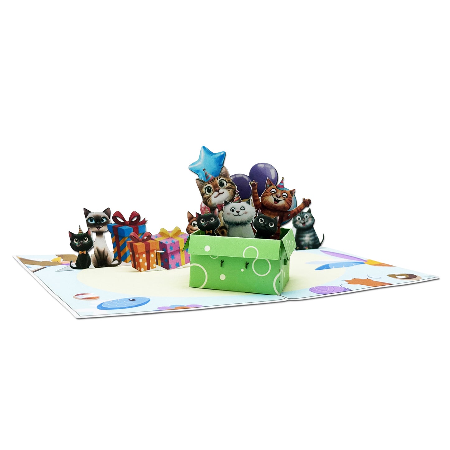 Kittens Birthday Party Pop-up Card