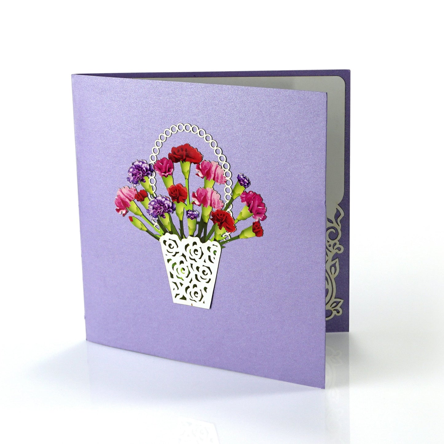 Carnation Basket Pop Up Cards