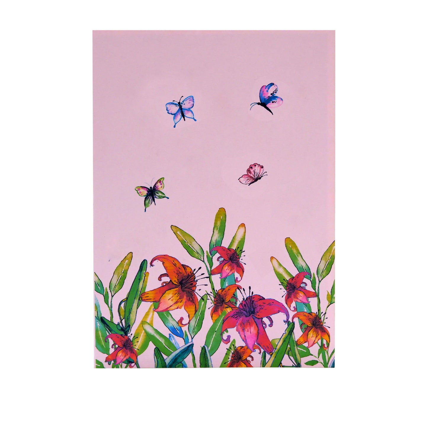 Colorful Lily Flowers Pop Up Card