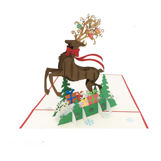 Noel Reindeer Pop Up Card