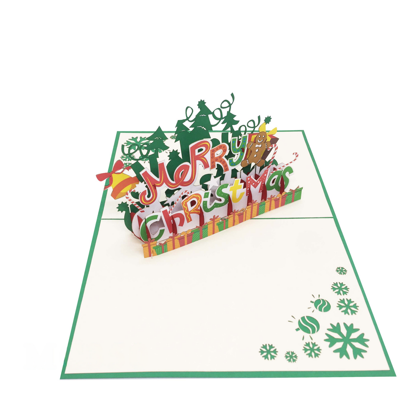 Merry Christmas Letters Pop Up Card