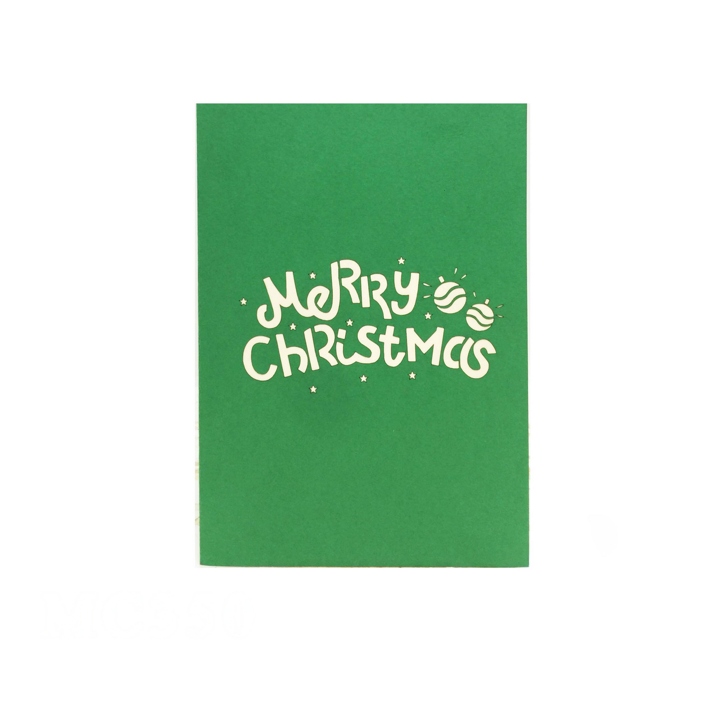 Merry Christmas Letters Pop Up Card