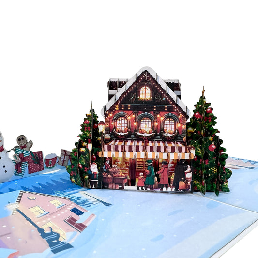 Winter Holiday Spirit  Xmas  Pop-Up Card