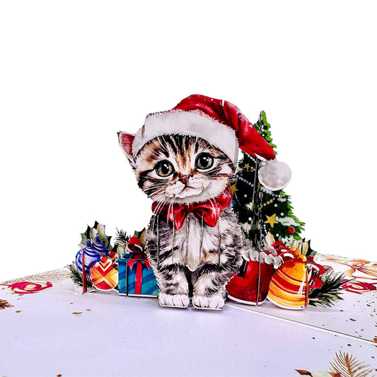 Xmas Cat  Pop-Up Card