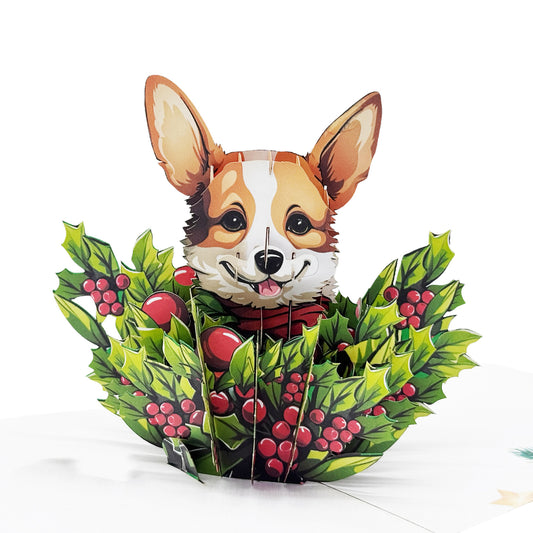 Xmas Corgi Pop-Up Card