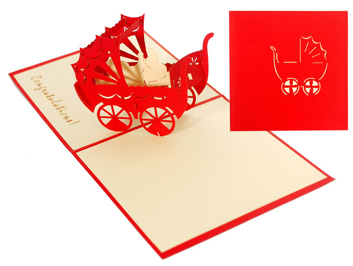 Baby strollers Pop Up Cards