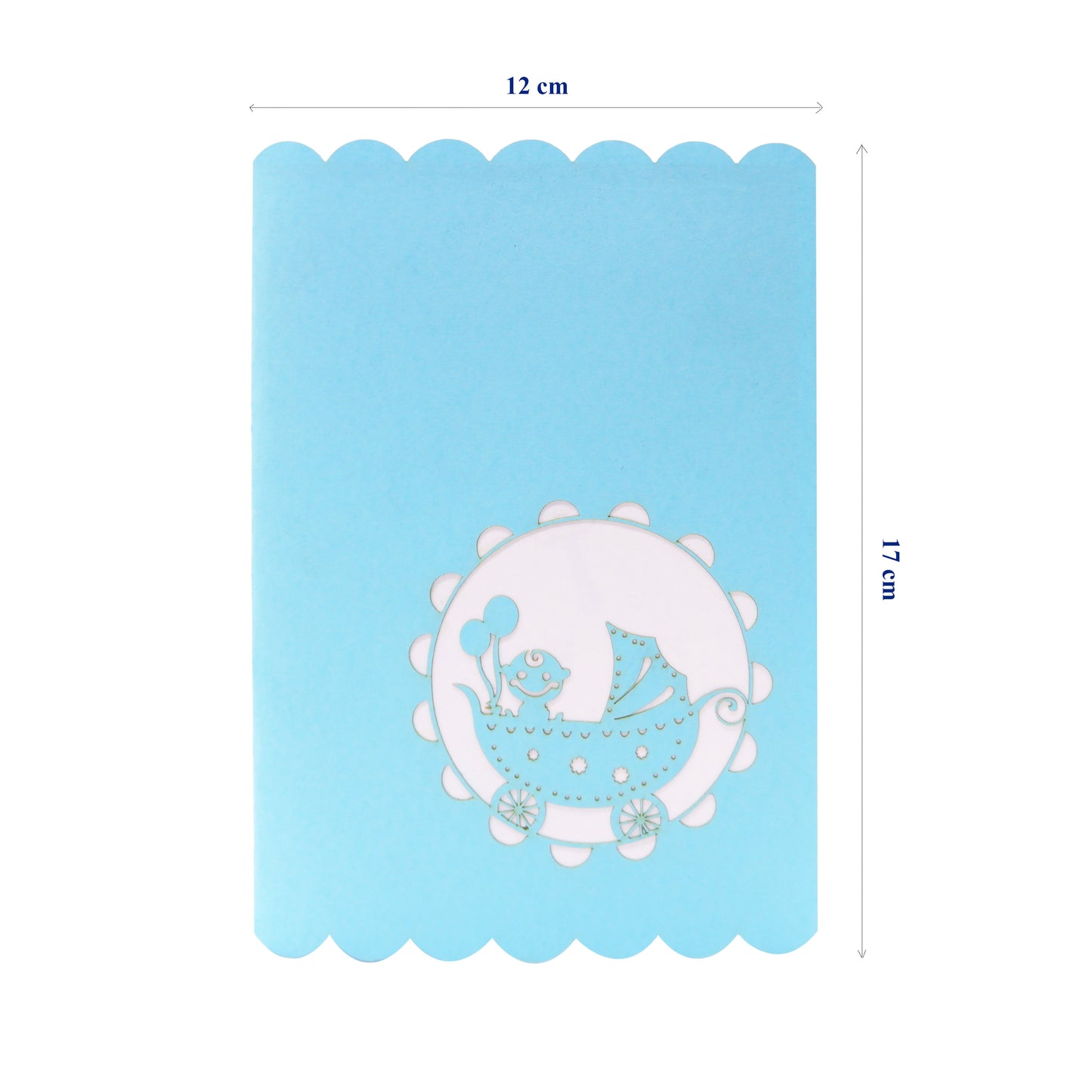 Baby Blue Pram  Pop Up Cards