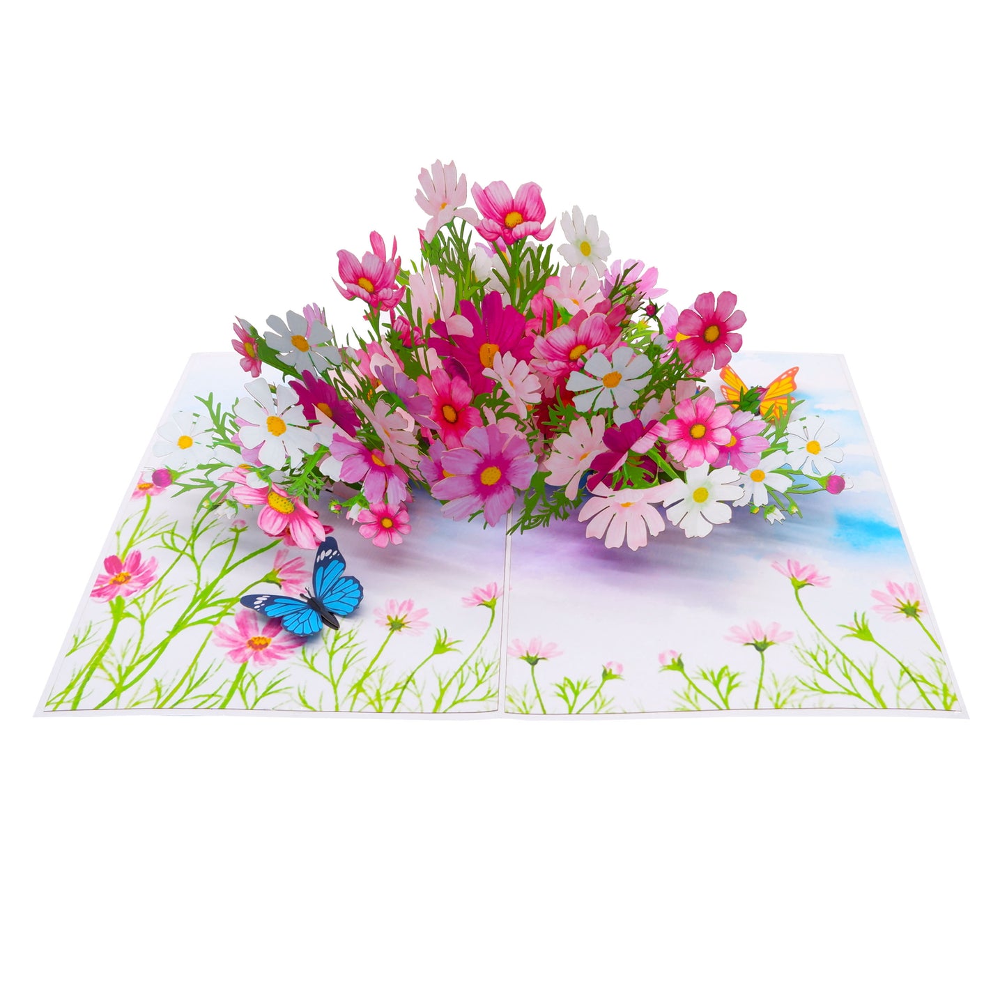 Cosmos Flowers Pop Up Card