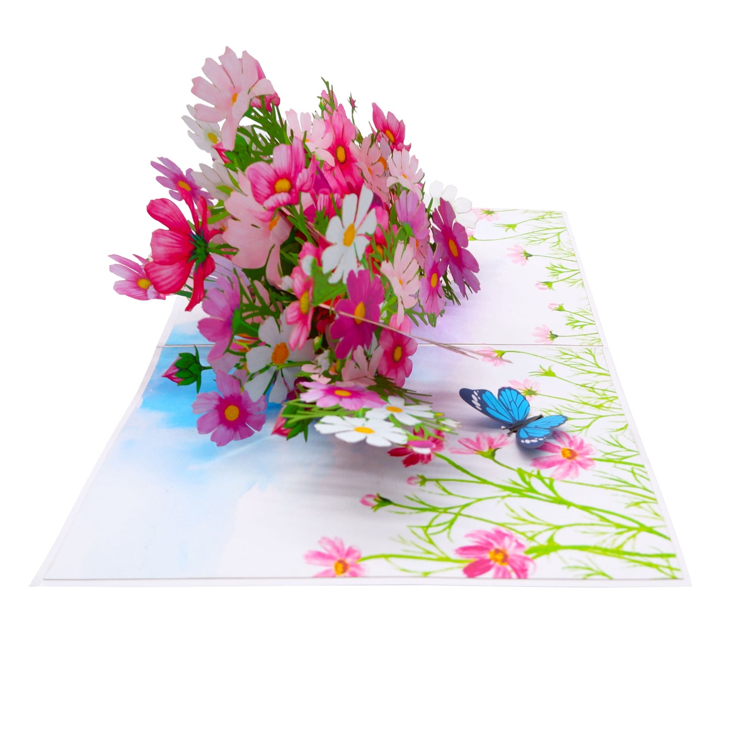 Cosmos Flowers Pop Up Card