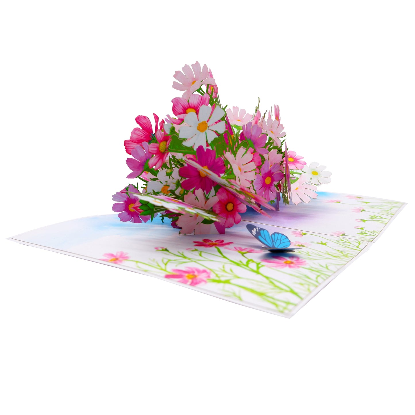 Cosmos Flowers Pop Up Card