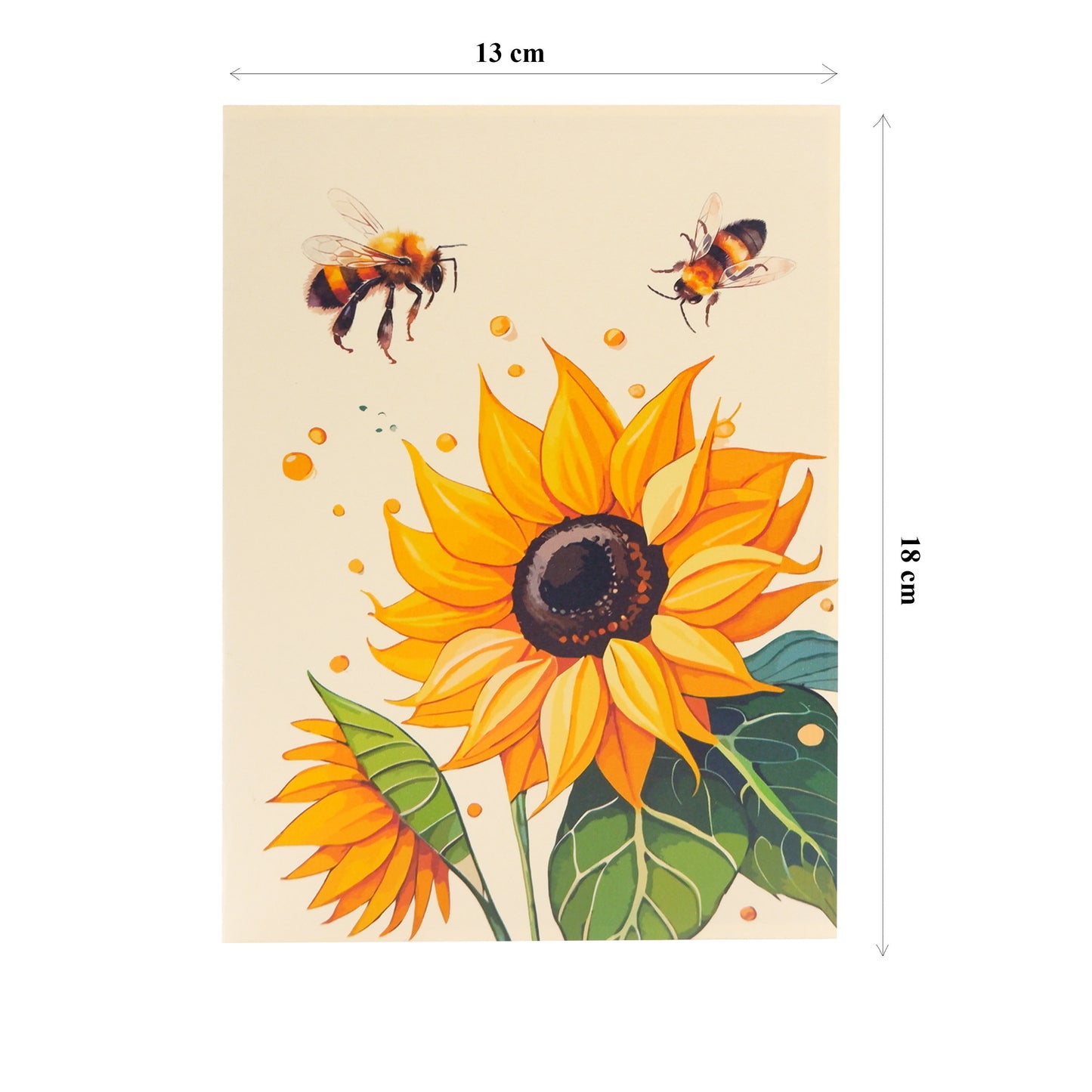 Bee Sunflower Flowers Pop Up Card