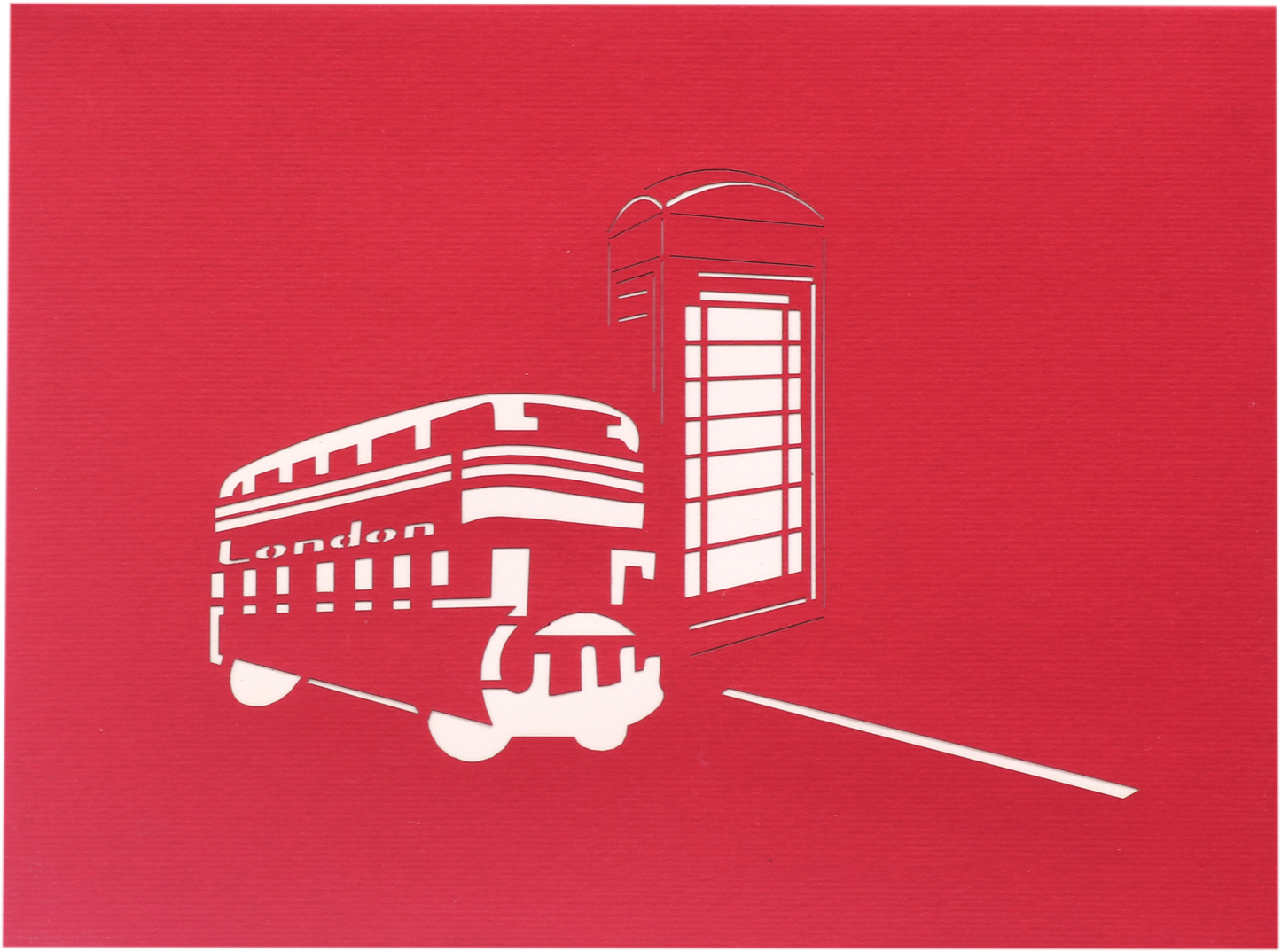 London bus and phone booth Pop Up Cards