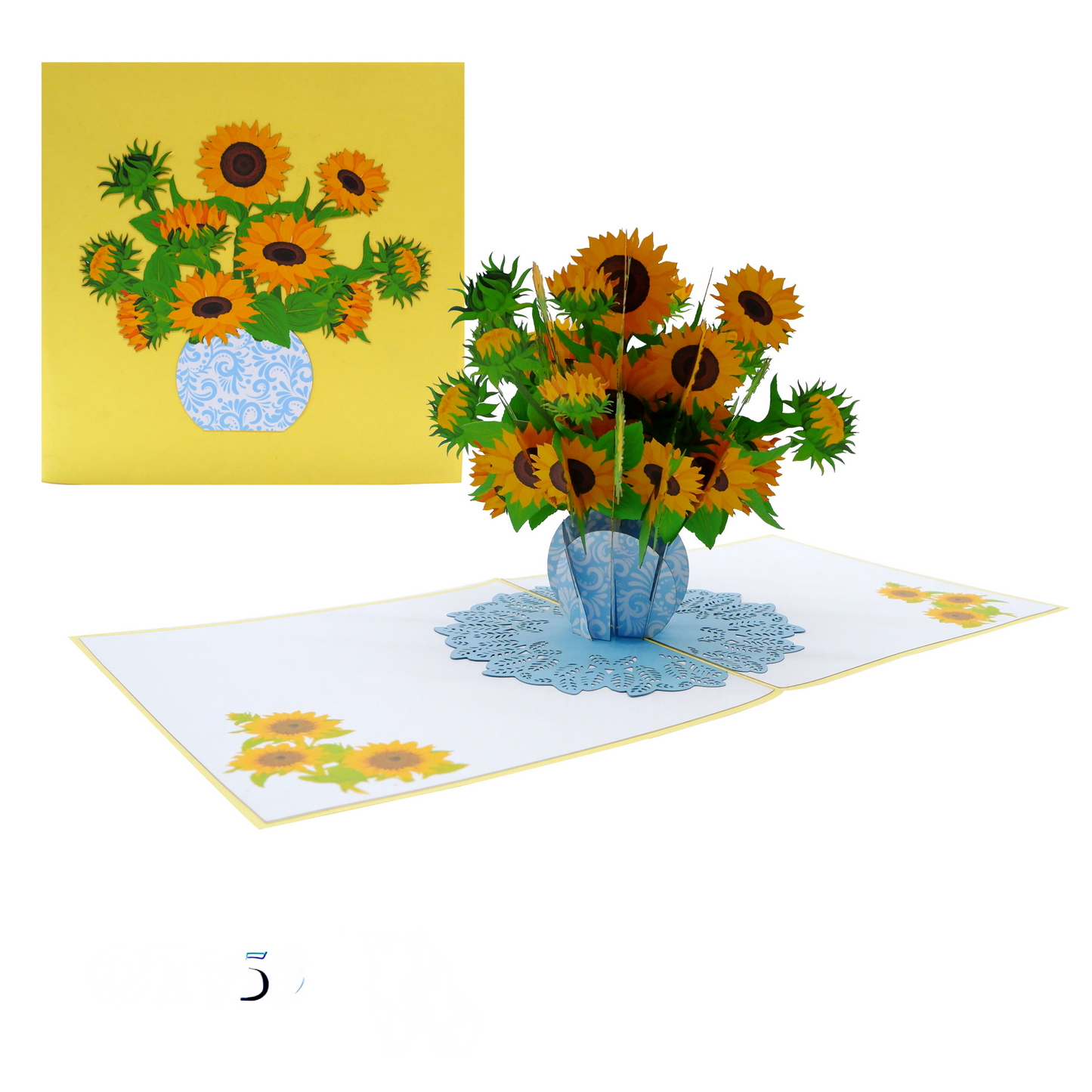 Sunflowers vase Pop Up Cards