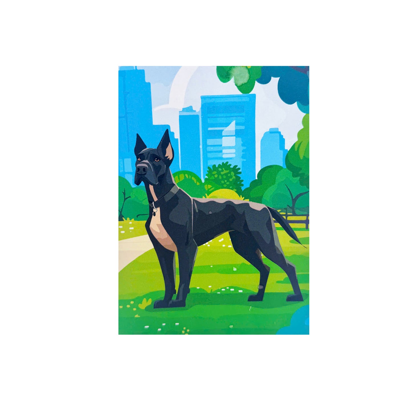 Great Dane  Pop Up Greeting Card