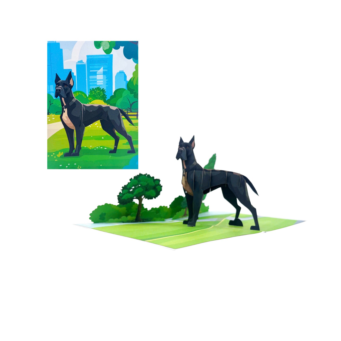 Great Dane  Pop Up Greeting Card