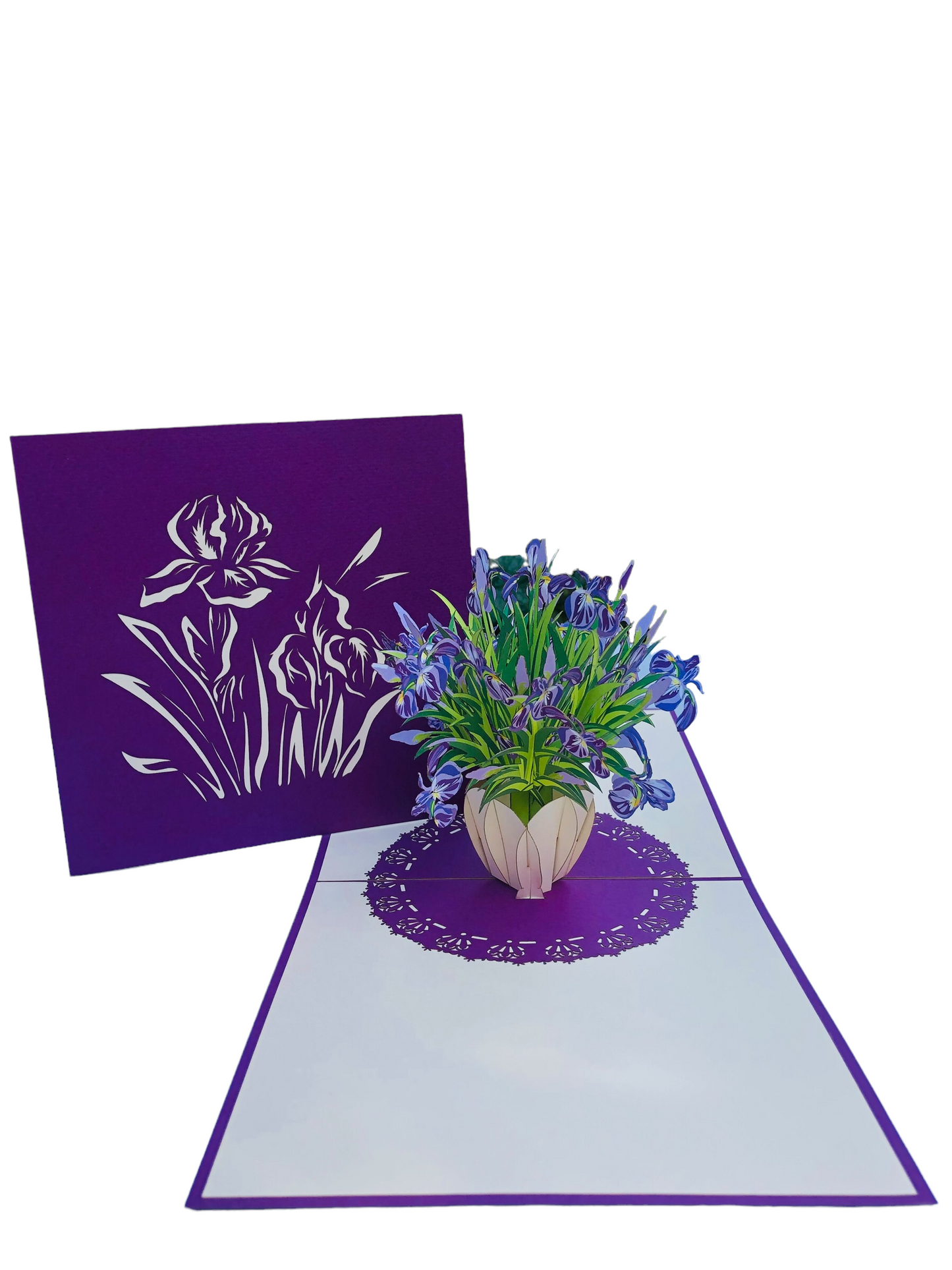 Iris Flowers Pop Up Card Pop Up Cards